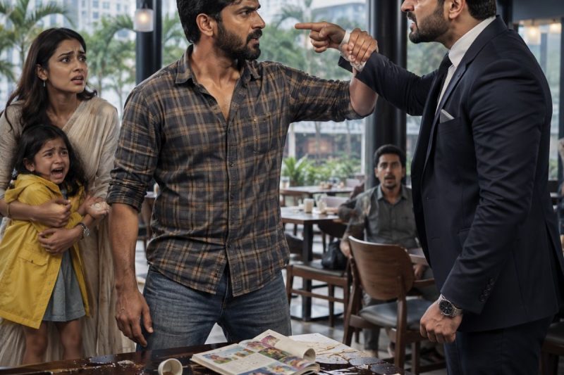 गरीब दिखने वाले अकेले पिता को अमीर अफसर ने सबके सामने “सड़कछाप” कहा, लेकिन बेटी के आंसू देखते ही उसकी खामोशी टूटी और 10 सेकंड में पूरा कैफे सच जानकर कांप गया