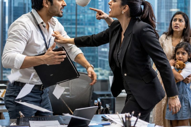 सिंगल पिता के सिर से 2 इंच दूर कप फेंकने वाली बॉस ने उसी पर 50 लाख की फाइल लीक का इल्जाम लगाया, लेकिन जब असली गद्दार पकड़ा गया तो वह उसके सामने टूटकर रो पड़ी