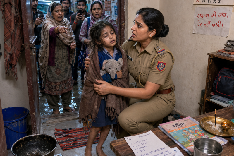 बीमार बेटी 4 दिन भूखी रही, मोहल्ले ने पिता को राक्षस कहा, पर जब अस्पताल से आवाज आई “मेरी गुड़िया अकेली है”, तो सबको पता चला कि वह उसे छोड़कर नहीं, तूफान में गिरकर भी उसके पास लौट रहा था