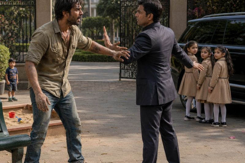 गरीब बढ़ई के हाथ का टूटा कंपास देखकर 3 अमीर बच्चियों ने कहा, “मम्मा के कंधे पर भी यही है”—और 9 साल से छिपा पिता वाला राज 2 करोड़ के सौदे तक पहुँच गया
