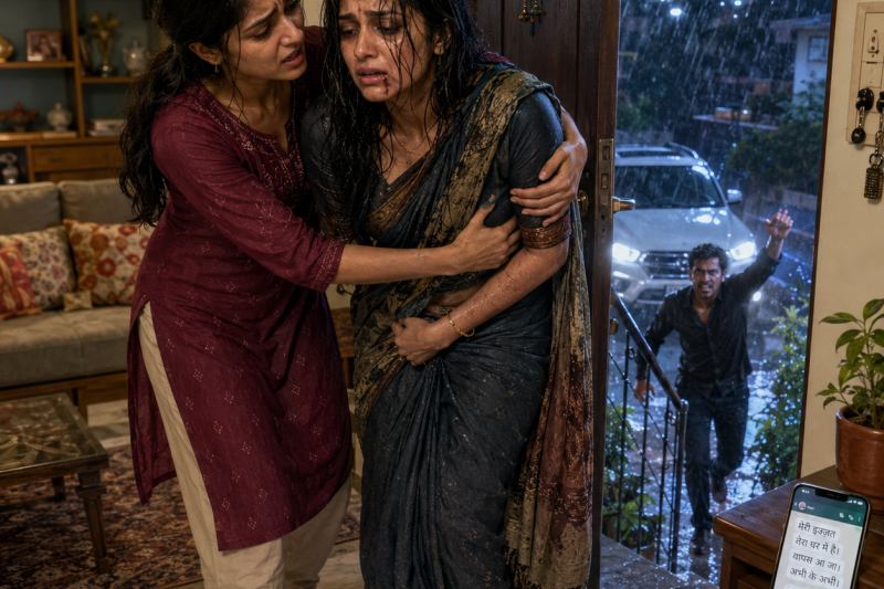 आधी रात टूटी पसली के साथ बहन दरवाजे पर गिरी, मां ने कहा “उसे वापस भेज दो”, लेकिन छोटी बहन ने दरवाजा खोला और पति की हिंसा के पीछे छिपा मां का कर्ज पूरे परिवार को हमेशा के लिए हिला गया