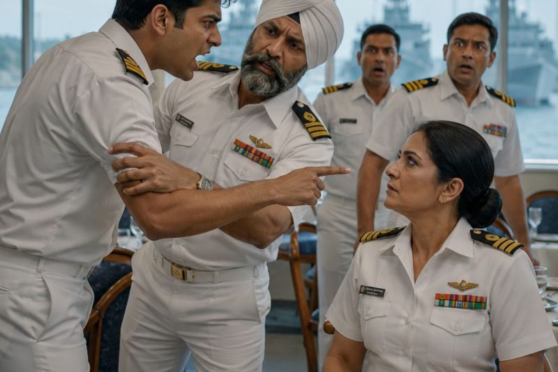 महिला अफसर को मेस से निकालते हुए लेफ्टिनेंट बोला, “यह जगह एडमिरल्स की है” 😢 अगले दिन उसी औरत के 2 सितारे देखकर पूरा कमरा खामोश हो गया, लेकिन असली झटका पिता की खाली कुर्सी से शुरू हुआ…