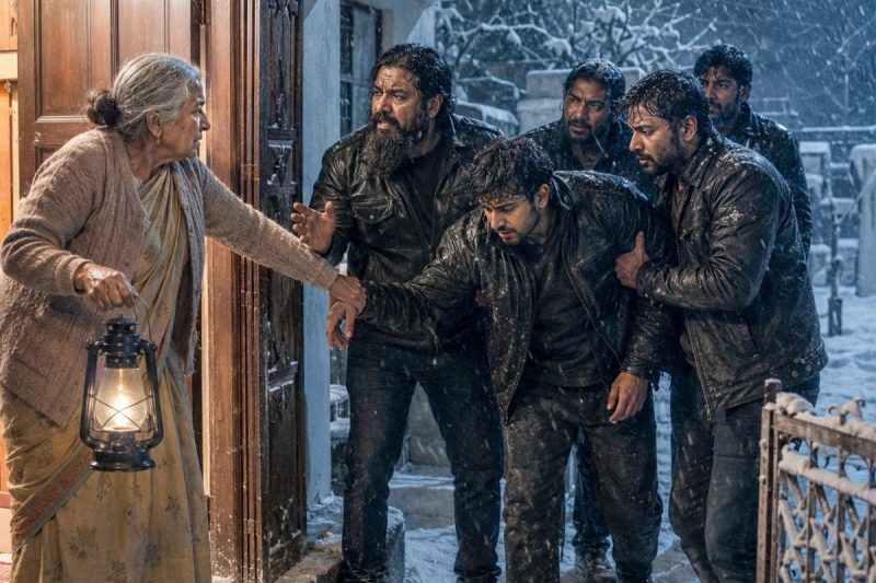बर्फ़ीली रात में 72 साल की बूढ़ी माँ ने 5 खतरनाक दिखने वाले अजनबियों को घर में छुपा लिया, सुबह जब काली गाड़ी लौटी तो पूरे मोहल्ले को पता चला कि दरवाज़े पर खड़ा आदमी कौन था…