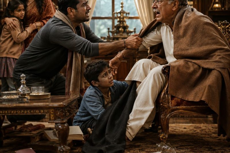 7 साल का गरीब बच्चा मालिक के ₹5,00,000 छूने के बजाय अपनी फटी जैकेट उसके पैरों पर रख गया, और जब उसने मां की आखिरी टूटी बस भी दे दी, तो वसीयत पढ़ते ही असली वारिसों के चेहरे उतर गए…