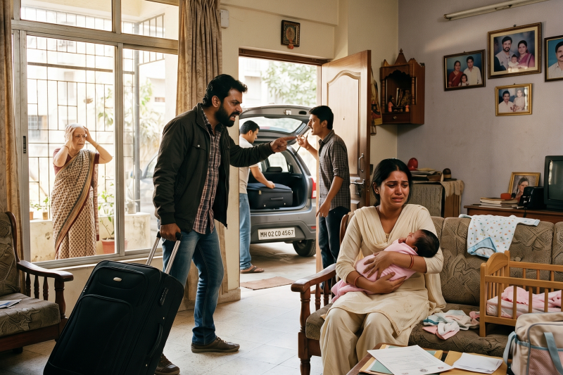 मेरे पति हमारे 1 महीने के जुड़वां बच्चों को मेरे साथ छोड़कर यात्रा पर चले गए, क्योंकि उनका कहना था कि “उनके रोने की आवाज़ मुझे पागल कर देती है।” पूरे 30 दिनों तक उन्होंने न फोन किया, न पैसे भेजे और न ही अपने बच्चों के बारे में पूछा। लेकिन जब वह आखिरकार घर लौटे, तो उन्हें घर खाली मिला, बच्चे गायब थे, और मेज़ पर रखे कुछ कागज़ उनके जीवन को हमेशा के लिए बदल देने वाले थे।