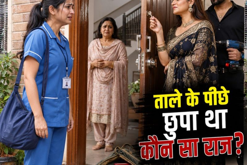 “ताला बदल दो, अब उसकी जगह इस घर में नहीं” — बड़ी बहन ने थकी हुई नर्स को दरवाज़े पर छोड़ दिया, लेकिन पुराने थैले में रखी पूजा की किताब और छुपा हुआ बैंक राज सबकी झूठी जीत पलटने वाला था।