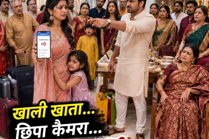 “मेरी फैमिली को नौकरानी की तरह संभालो” — पति ने 15 रिश्तेदारों के सामने पत्नी से कहा, लेकिन खाली बैंक खाता और गमले में छिपा कैमरा उसी दिवाली रात ऐसा राज खोल गया कि सबकी सांसें अटक गईं।