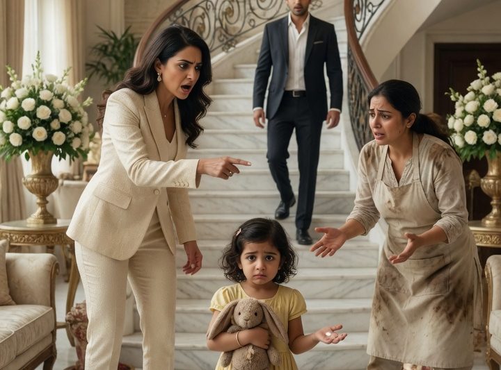 शादी से 7 दिन पहले अमीर घर की होने वाली बहू ने नौकरानी की 3 साल की बेटी को धक्के से अपमानित किया, “यह तेरे बाप का घर नहीं”, फिर गिरे मोती ने पिता, बीमारी और कर्ज का सच खोल दिया