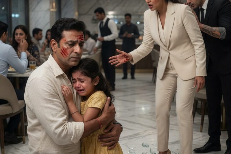 महंगी ब्रासरी में रोती बच्ची के सामने पिता को थप्पड़ मारकर घमंडी महिला मालिक ने सोचा सब डर जाएंगे, लेकिन अंगरक्षक की फुसफुसाहट “मेरे कमांडर” सुनते ही उसकी सत्ता, झूठ और अहंकार सबके सामने बिखर गए