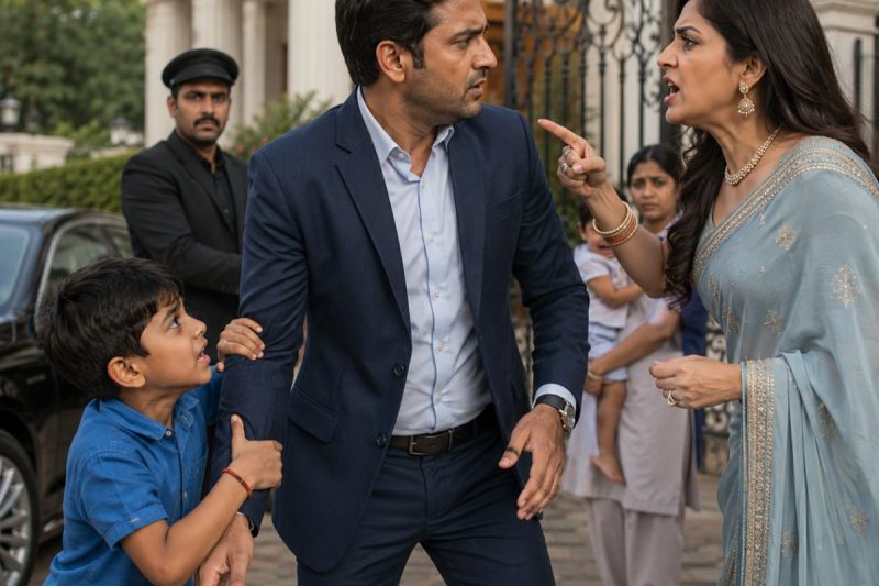 8:30 बजे पति काली गाड़ी में बैठने ही वाला था, तभी नौकरानी के 10 साल के बेटे ने आस्तीन पकड़कर कहा—“साहब, मत जाइए”… और 82 करोड़ की बीमा साजिश खुलने लगी