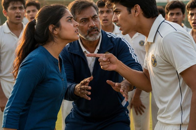 क्रिकेट मैदान में लड़की को “खतरनाक” बताकर निलंबित कराया गया, लेकिन जब ट्रॉफी हॉल की छिपी कैमरा फुटेज सामने आई, तो 3 साल पुराने उसके पिता के अपमान का सच पूरे स्कूल को हिला गया
