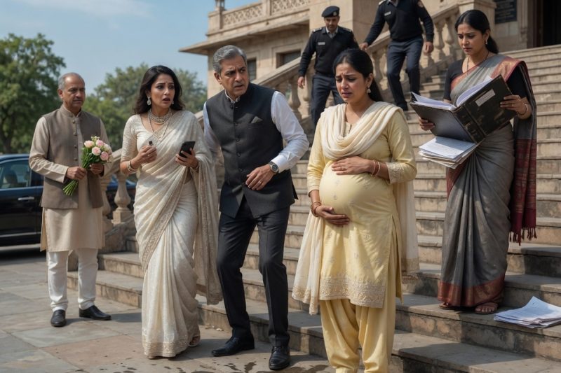 गर्भवती पत्नी को अदालत की सीढ़ियों पर प्रेमिका के सामने अपमानित कर पति बोला, “अब मुझे तुमसे शर्म नहीं छिपानी पड़ेगी”, तभी उसकी काली फाइल खुली और तलाक का दिन गिरफ्तारी, प्रसव और पिता के पुराने सच में बदल गया