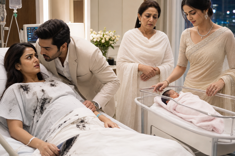 प्रसव के बाद खून से लथपथ पड़ी मां ने पति को फुसफुसाते सुना, “बच्ची को बहन को दे दो”, लेकिन सबने सोचा था वह बेहोश है; जब उसने रिकॉर्डिंग उठाई, पूरा अस्पताल उस निर्दयी साजिश के सामने कांप गया