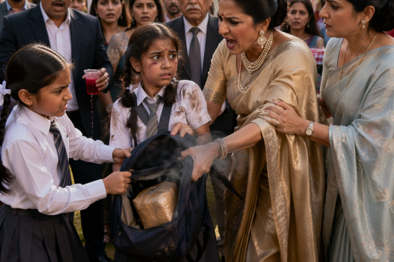 स्कूल मेले में 8 साल की बच्ची ने चिल्लाकर कहा, “उसके बैग से मौत की बदबू आ रही है”, सबने उसे बदतमीज़ समझा, लेकिन जब ज़िप खुली तो माँ की गुमशुदगी, मौसी की धमकी और एक दबा हुआ अपराध सामने आ गया