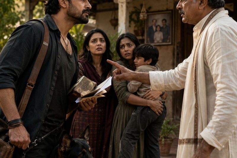 10 साल बाद लौटा बेटा अपने ही घर के दरवाजे पर 5 साल के बच्चे की लकड़ी की बंदूक से रुक गया, पर जब मां की छिपी चिट्ठी खुली तो जमीन, मौत और ₹47,000 का राज कांप उठा
