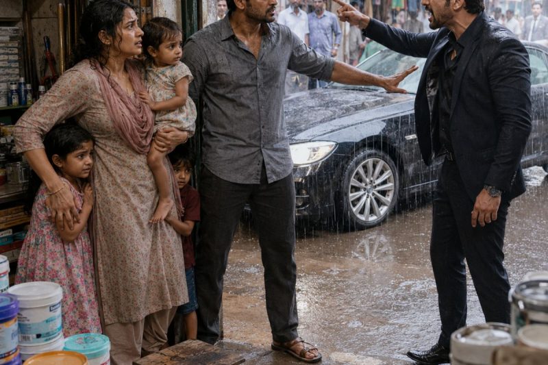 3 बच्चों को सीने से लगाए भीगी औरत दुकान में घुसी, सबने उसे बोझ कहा—लेकिन जिस आदमी ने कहा “मैं दरवाज़ा खोलकर खड़ा हूँ”, उसी रात उसका अतीत लौट आया