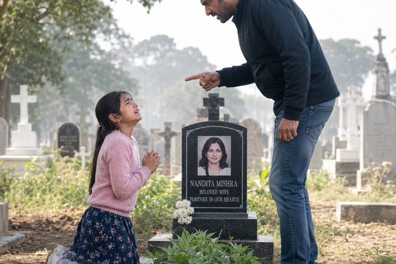 8 साल की बेटी को जन्मदिन पर कब्र के सामने घुटनों के बल बिठाया गया, पिता ने कहा “तेरी माँ तेरी वजह से मरी”, मगर अस्पताल की रिपोर्ट और माँ की चिट्ठी ने पूरे घर का झूठ चीर दिया