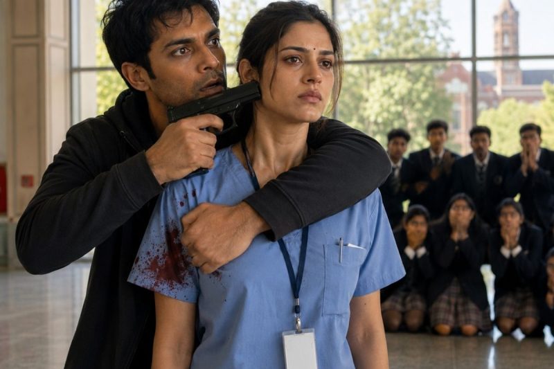 अपनी बेटी से मिलने बंदूक लेकर स्कूल पहुँचा पिता… लेकिन जिस नर्स को उसने बंधक बनाया, उसकी असली पहचान ने सब कुछ बदल दिया!”