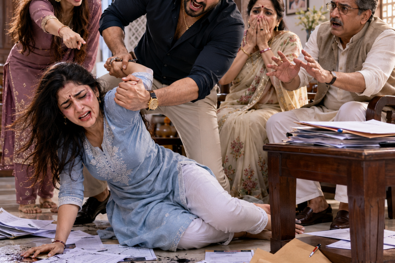 जब बहन के होम लोन पर साइन करने से इनकार किया तो जीजा ने उसे अस्पताल पहुँचा दिया, लेकिन बिस्तर पर पड़ी बेटी ने कहा, “कागज़ों में मेरी नकली साइन है”, और परिवार का 82 लाख वाला पाप खुल गया