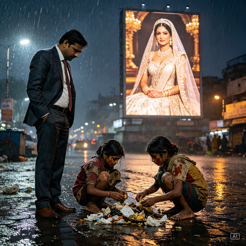 दक्षिण दिल्ली के हनुमान मंदिर वाले ट्रैफिक सिग्नल पर, मेरे छह साल के बेटे ने चीखकर कहा कि शादी के होर्डिंग के नीचे नंगे पाँव खड़ी वे दो लड़कियाँ बिल्कुल उसी जैसी दिखती हैं, और उनकी मुट्ठी में कसकर पकड़े अस्पताल के फटे हुए एक पायल-बैंड ने हमारे परिवार के संगमरमर के फ़र्श के नीचे छह वर्षों से दफ़्न एक झूठ को उजागर कर दिया।