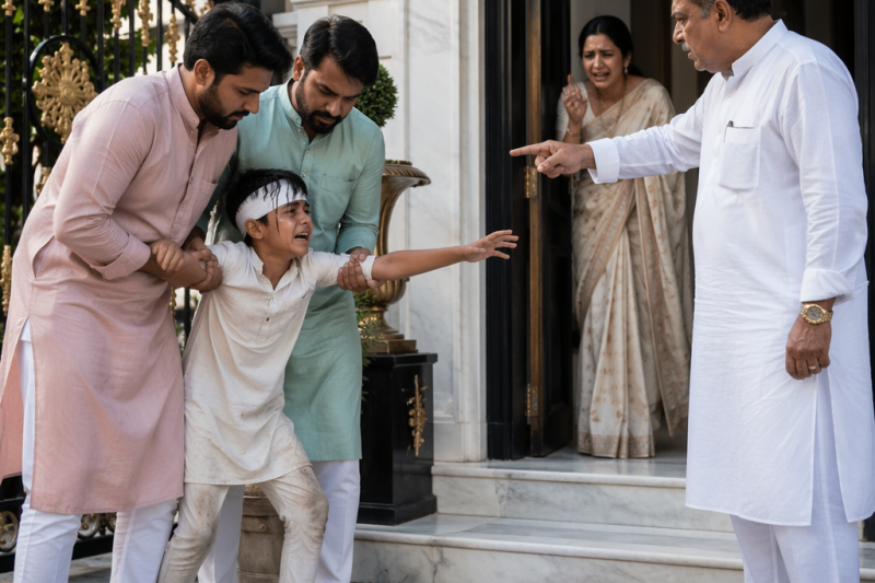 नाना के घर के बाहर 8 साल के बच्चे को 3 मर्दों ने दबोचा, मां दरवाजे पर रोती रही, और जब अस्पताल में उसने फुसफुसाया “पापा, उन्होंने कहा आप नहीं आएंगे”, पिता की दबी हुई सच्चाई ने पूरा खानदान हिला दिया