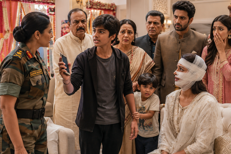 पट्टियों में लिपटी नई दुल्हन ने पति के बेटे को जेल भेजने की जिद की, लेकिन जब 14 साल के लड़के ने रोते हुए कहा “मैंने उसे अपने लिए नहीं, छोटे भाई को बचाने के लिए मारा”, पूरा परिवार कांप गया