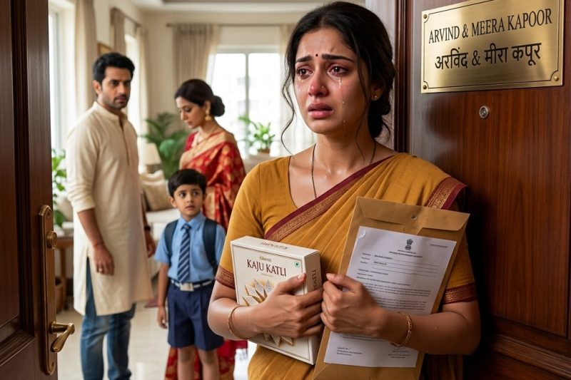वह 82 करोड़ रुपये की खुशख़बरी अपने पति को देने के लिए मिठाई लेकर गई थी, लेकिन गुरुग्राम के एक बंद कमरे के पीछे उसके बेटे ने एक दूसरी औरत को वे सोने की चूड़ियाँ पहने देखा, जो उसके पति ने खरीदी थीं। फिर एक जाली हस्ताक्षर ने उनकी परफ़ेक्ट दिखने वाली शादी को अदालत में ऐसे तूफ़ान में बदल दिया, जिसे उसकी अपनी माँ भी छिपा नहीं सकी।
