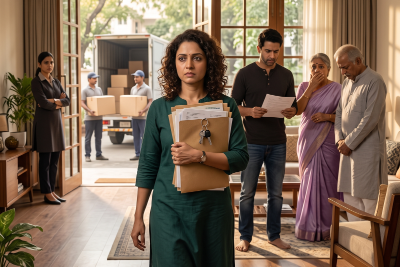 **मेरे पति ने अपने परिवार को मेरे सपनों के घर में बसाने की कोशिश की, लेकिन एक लिफ़ाफ़े ने सब कुछ बदल दिया।**