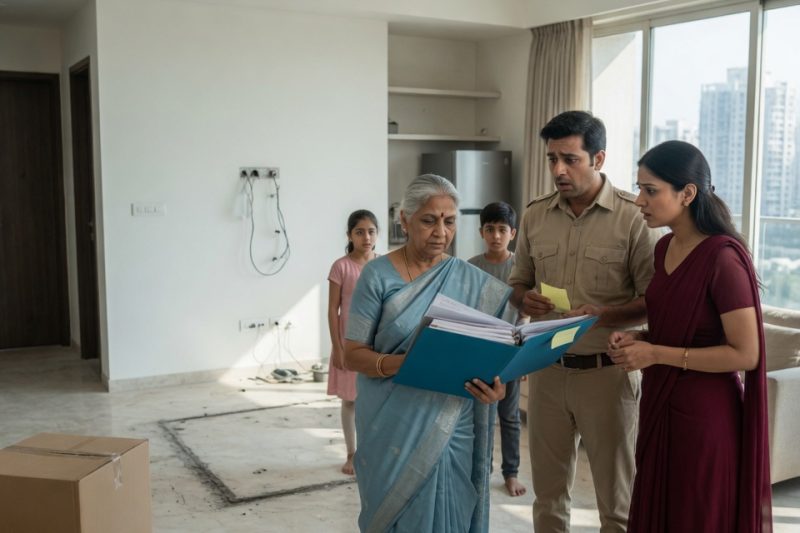 दीवाली की सुबह पूरे परिवार ने मुझे घर में 1 कटोरी खिचड़ी के साथ छोड़ दिया और नोट लिखा, “आप आराम कीजिए, सफर आपके बस का नहीं,” मैं नहीं रोई, बस 5 साल की रसीदें निकालीं और 1 फोन किया, फिर लौटकर बेटे ने खाली घर में जो देखा, उससे उसका चेहरा उतर गया।