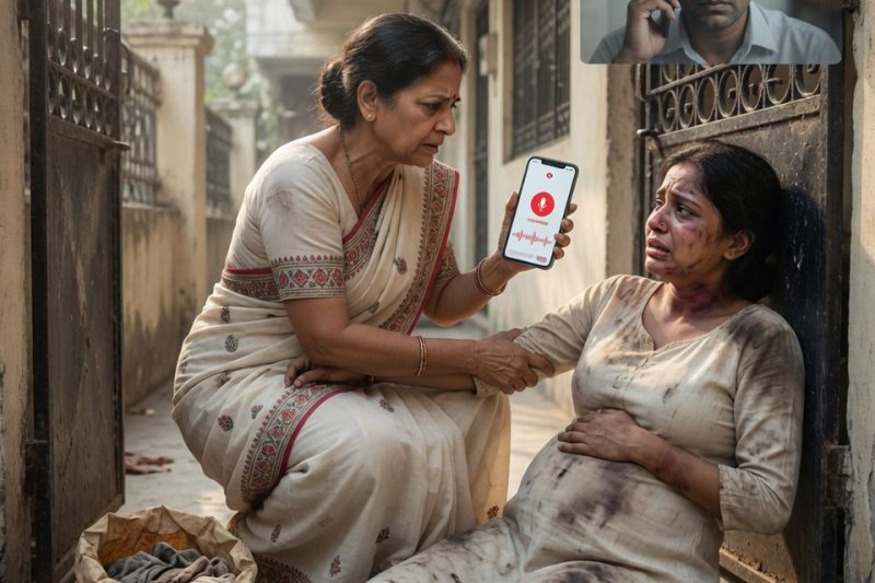 सुबह 4:07 बजे मेरी 8 हफ्ते की गर्भवती बेटी खून से लथपथ दरवाज़े पर गिरी, दामाद ने फोन पर कहा “कह देना खुद फिसली थी”, मैं चीखी नहीं, बस उसका फटा कोट अलग रखा और वह डिलीट हुआ रिकॉर्डिंग खोल दी, जिसके बाद उनका बड़ा खानदान कांपने वाला था