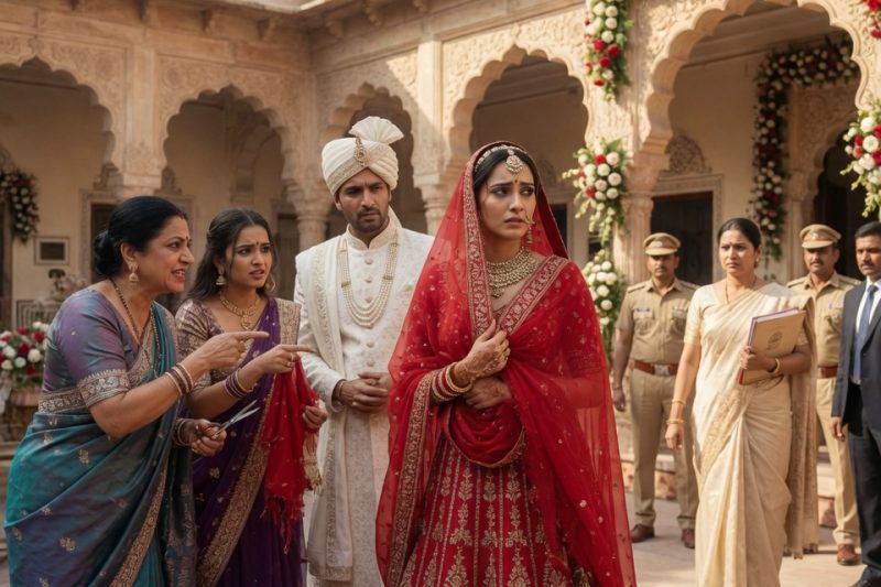 शादी के 12 मिनट पहले ससुराल की बहन ने मेरी 8 महीने सँभाली ओढ़नी काटकर कहा, “गरीबों की पुरानी चीजें चिथड़ा ही होती हैं,” मेरा होने वाला पति चुप रहा, मैं बस फटी ओढ़नी पहनकर मंडप में उतर गई—पर 300 मेहमानों के सामने जो अधिकारी आए, उन्होंने पूरा खेल पलट दिया…