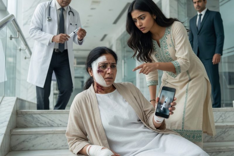 पति ने 12 करोड़ के बीमा के लिए हमारा घर जलाया, अस्पताल की सीढ़ियों पर सौतेली बेटी ने कहा, “तुम्हें आग में मरना था,” पर मैं चीखी नहीं, बस फोन निकाला, क्योंकि एक धुंधली तस्वीर के कोने में वह सिरिंज दिख रही थी जो दोनों की असली चाल खोलने वाली थी।