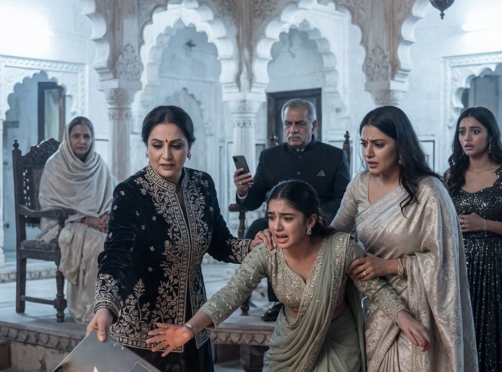 रात 11 बजे पूरे परिवार के सामने मौसी ने 16 साल की बेटी का लैपटॉप अंगीठी में फेंककर कहा, “अब अक्ल ठिकाने आएगी,” माँ ने चीखने के बजाय फोन निकाला, क्योंकि 3 गुप्त कॉपी और छत वाला कैमरा ऐसा सच दिखाने वाले थे कि रिश्तों की पूरी इज्जत दाँव पर लगने वाली थी।